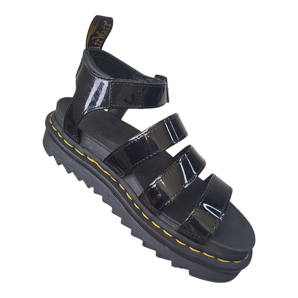 Dr. Martens Blaire Strappy Patent Leather Chunky Sandals Size 8